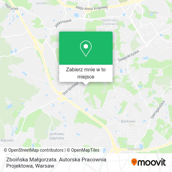 Mapa Zboińska Małgorzata. Autorska Pracownia Projektowa