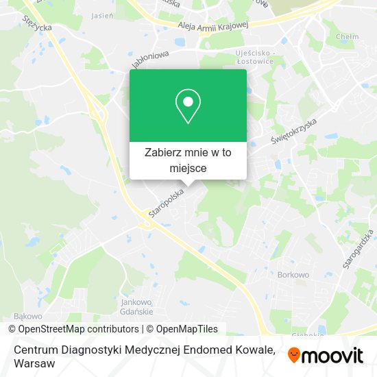 Mapa Centrum Diagnostyki Medycznej Endomed Kowale