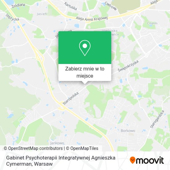 Mapa Gabinet Psychoterapii Integratywnej Agnieszka Cymerman