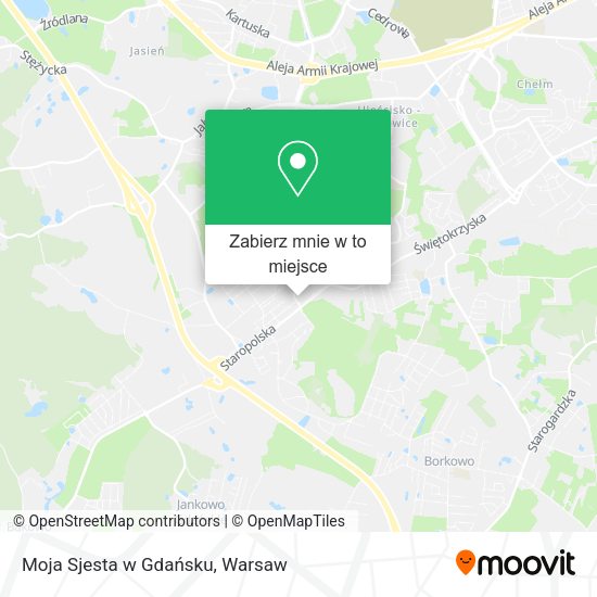 Mapa Moja Sjesta w Gdańsku