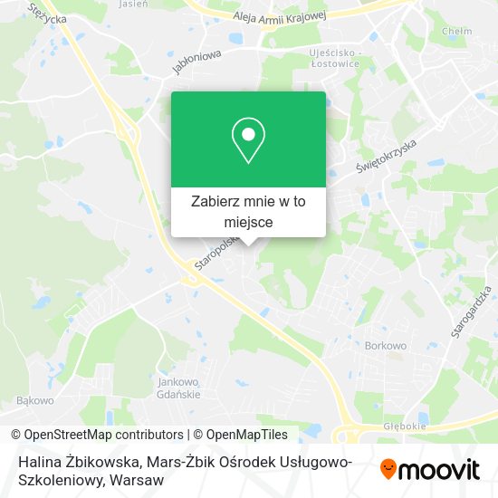 Mapa Halina Żbikowska, Mars-Żbik Ośrodek Usługowo-Szkoleniowy