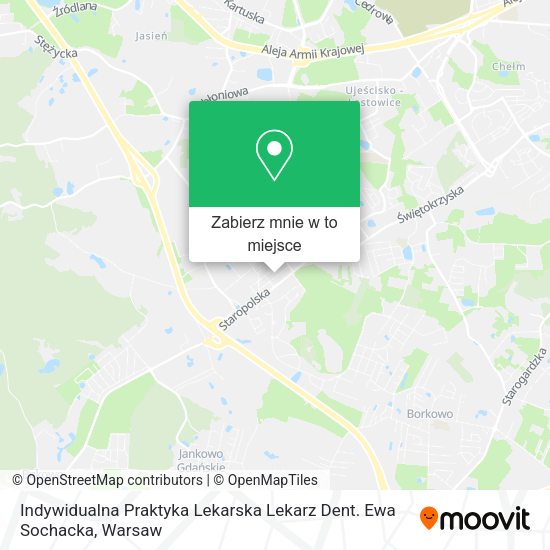 Mapa Indywidualna Praktyka Lekarska Lekarz Dent. Ewa Sochacka