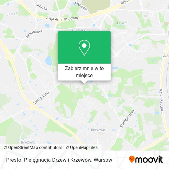 Mapa Presto. Pielęgnacja Drzew i Krzewów