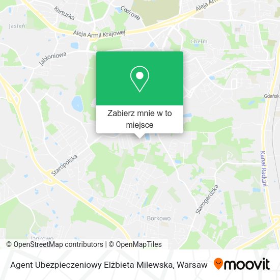 Mapa Agent Ubezpieczeniowy Elżbieta Milewska