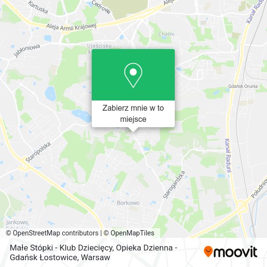 Mapa Małe Stópki - Klub Dziecięcy, Opieka Dzienna - Gdańsk Łostowice