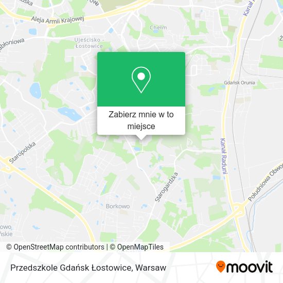 Mapa Przedszkole Gdańsk Łostowice