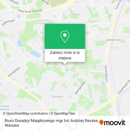 Mapa Biuro Doradcy Majątkowego mgr Inż Andrzej Reszke