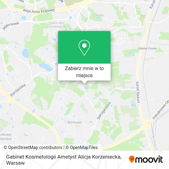 Mapa Gabinet Kosmetologii Ametyst Alicja Korzeniecka