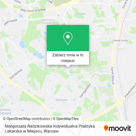 Mapa Małgorzata Radzikowska Indywidualna Praktyka Lekarska w Miejscu