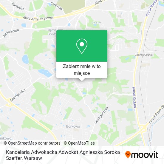 Mapa Kancelaria Adwokacka Adwokat Agnieszka Soroka Szeffer