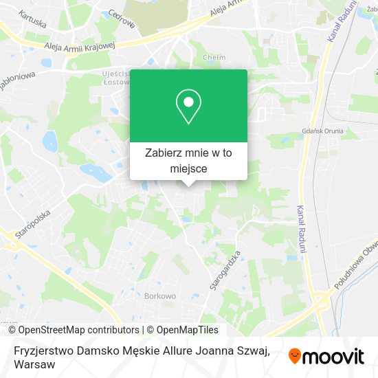 Mapa Fryzjerstwo Damsko Męskie Allure Joanna Szwaj