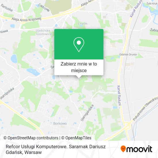 Mapa Refcor Usługi Komputerowe. Saramak Dariusz Gdańsk