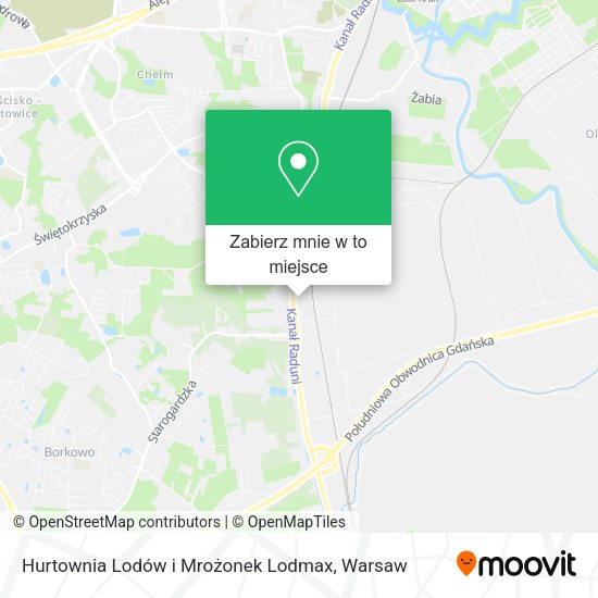 Mapa Hurtownia Lodów i Mrożonek Lodmax