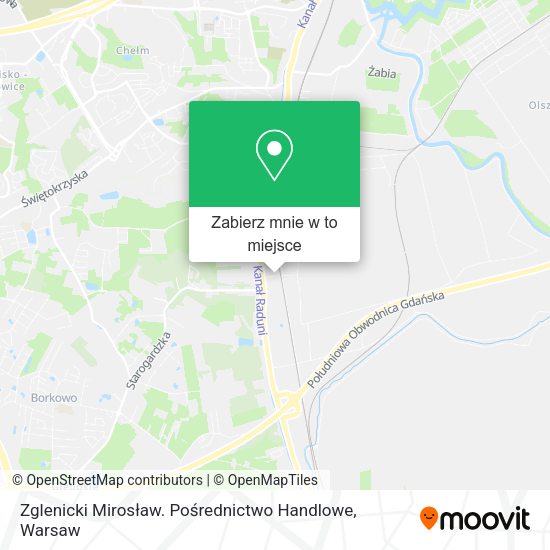 Mapa Zglenicki Mirosław. Pośrednictwo Handlowe