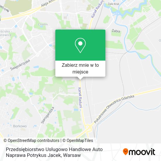 Mapa Przedsiębiorstwo Usługowo Handlowe Auto Naprawa Potrykus Jacek