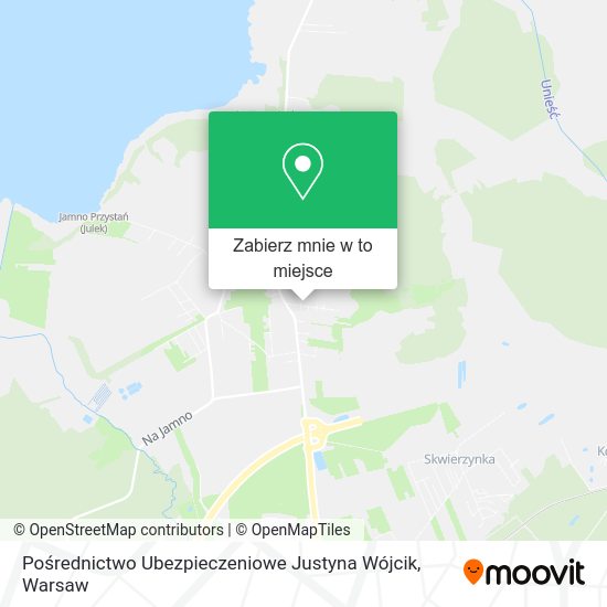 Mapa Pośrednictwo Ubezpieczeniowe Justyna Wójcik