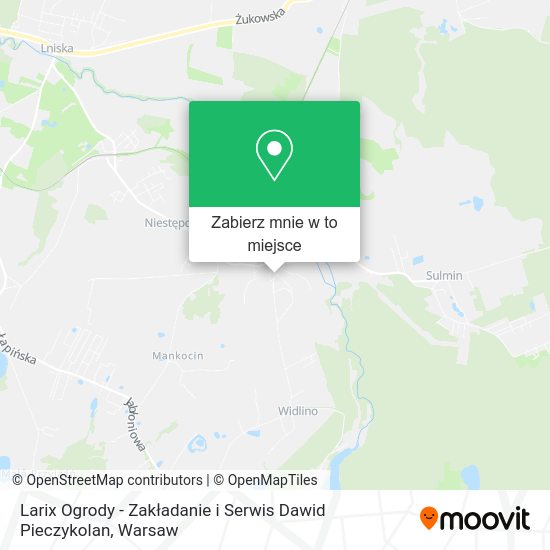 Mapa Larix Ogrody - Zakładanie i Serwis Dawid Pieczykolan