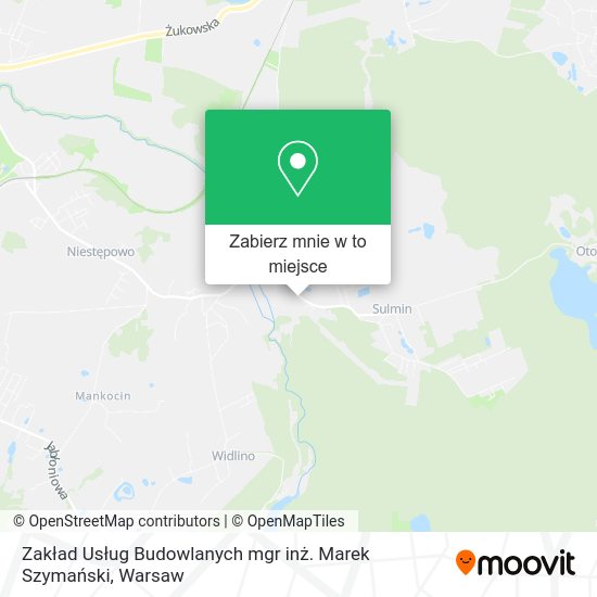 Mapa Zakład Usług Budowlanych mgr inż. Marek Szymański