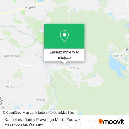 Mapa Kancelaria Radcy Prawnego Marta Żurawik-Paszkowska