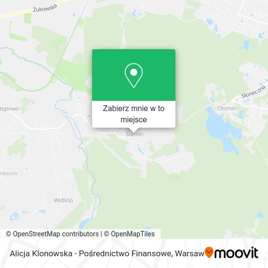 Mapa Alicja Klonowska - Pośrednictwo Finansowe