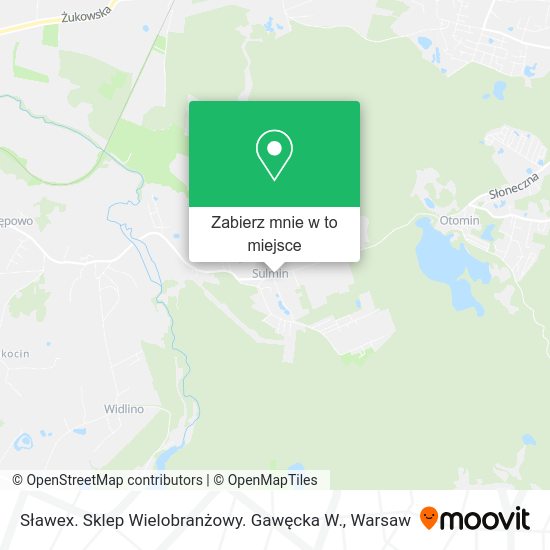 Mapa Sławex. Sklep Wielobranżowy. Gawęcka W.