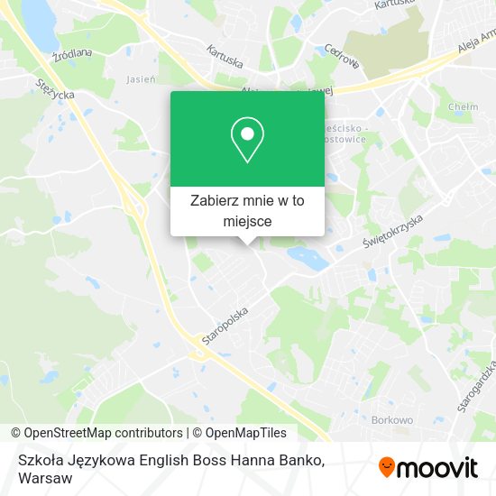 Mapa Szkoła Językowa English Boss Hanna Banko