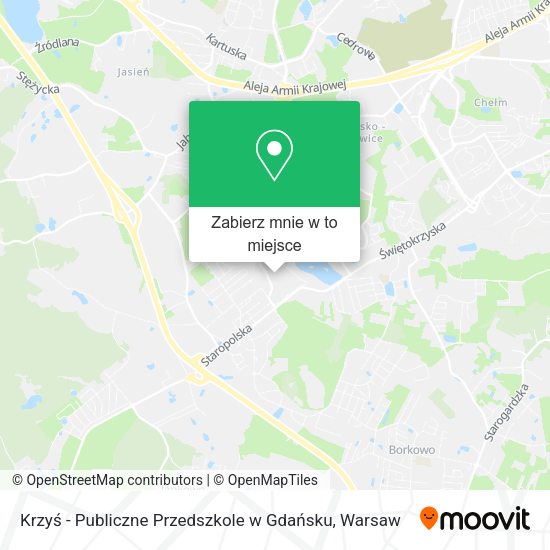 Mapa Krzyś - Publiczne Przedszkole w Gdańsku