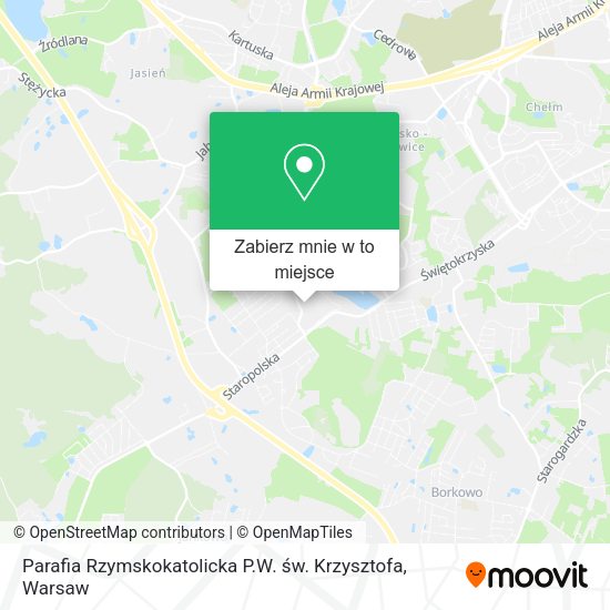 Mapa Parafia Rzymskokatolicka P.W. św. Krzysztofa