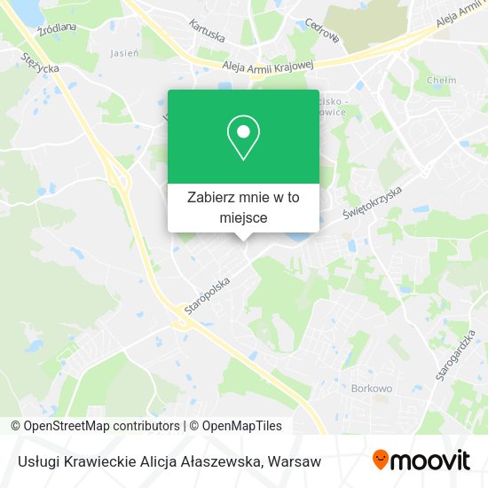 Mapa Usługi Krawieckie Alicja Ałaszewska