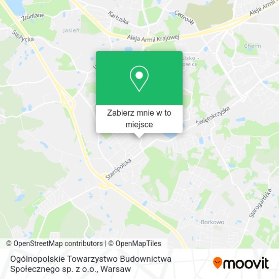 Mapa Ogólnopolskie Towarzystwo Budownictwa Społecznego sp. z o.o.