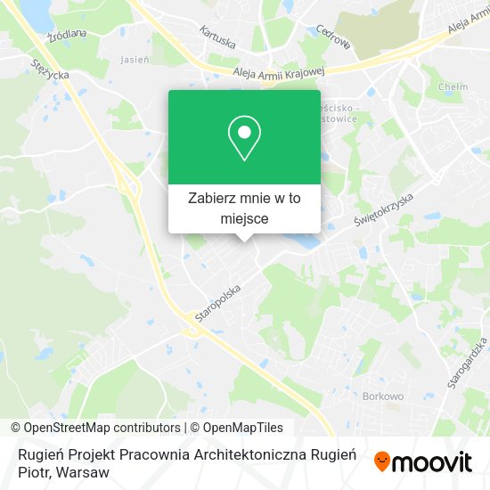 Mapa Rugień Projekt Pracownia Architektoniczna Rugień Piotr