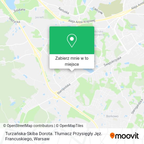 Mapa Turzańska-Skiba Dorota. Tłumacz Przysięgły Jęz. Francuskiego