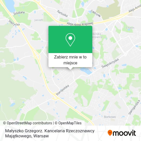 Mapa Małyszko Grzegorz. Kancelaria Rzeczoznawcy Majątkowego