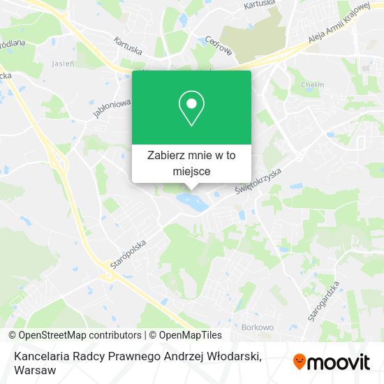 Mapa Kancelaria Radcy Prawnego Andrzej Włodarski