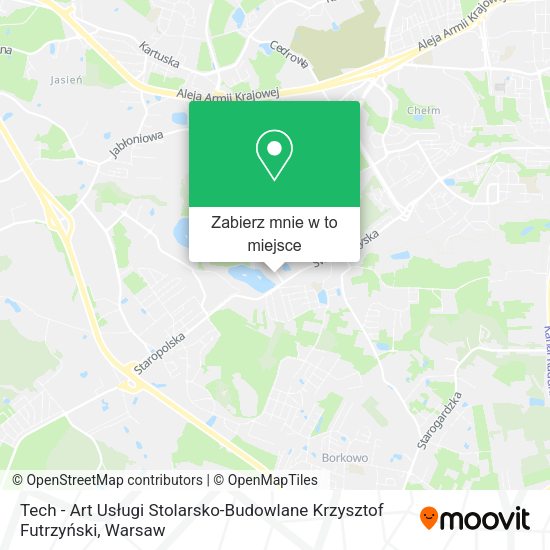 Mapa Tech - Art Usługi Stolarsko-Budowlane Krzysztof Futrzyński