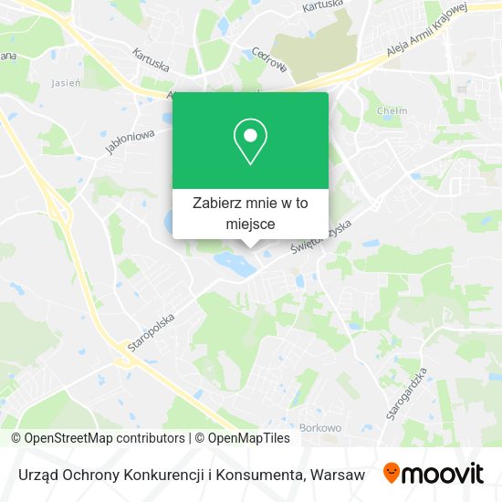 Mapa Urząd Ochrony Konkurencji i Konsumenta