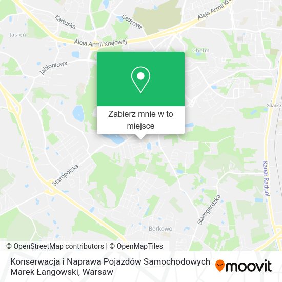 Mapa Konserwacja i Naprawa Pojazdów Samochodowych Marek Łangowski