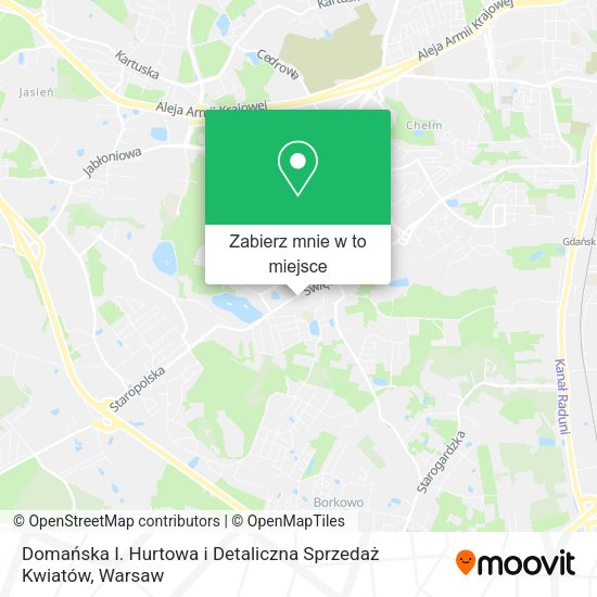 Mapa Domańska I. Hurtowa i Detaliczna Sprzedaż Kwiatów