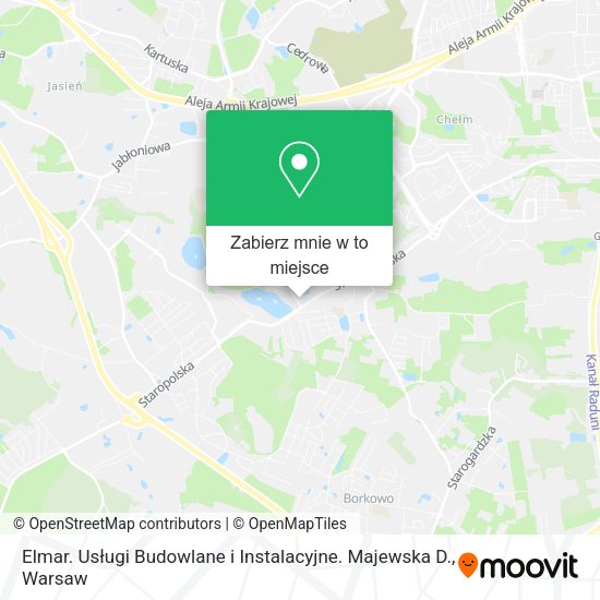 Mapa Elmar. Usługi Budowlane i Instalacyjne. Majewska D.