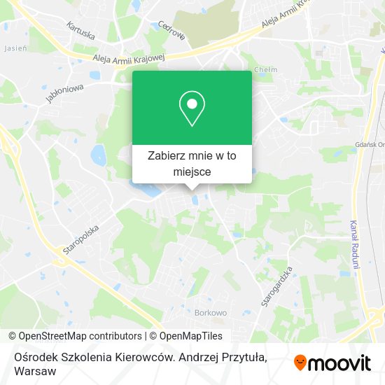 Mapa Ośrodek Szkolenia Kierowców. Andrzej Przytuła