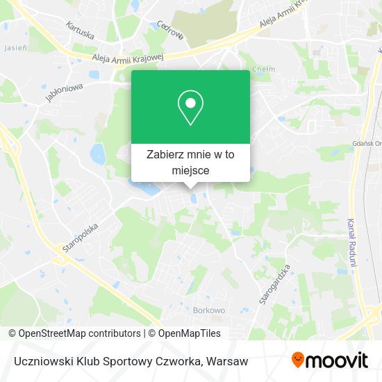 Mapa Uczniowski Klub Sportowy Czworka