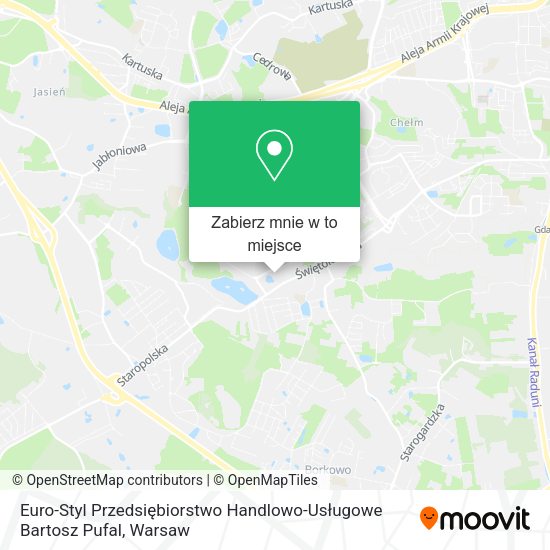 Mapa Euro-Styl Przedsiębiorstwo Handlowo-Usługowe Bartosz Pufal