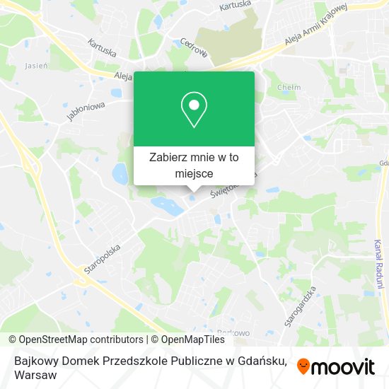 Mapa Bajkowy Domek Przedszkole Publiczne w Gdańsku