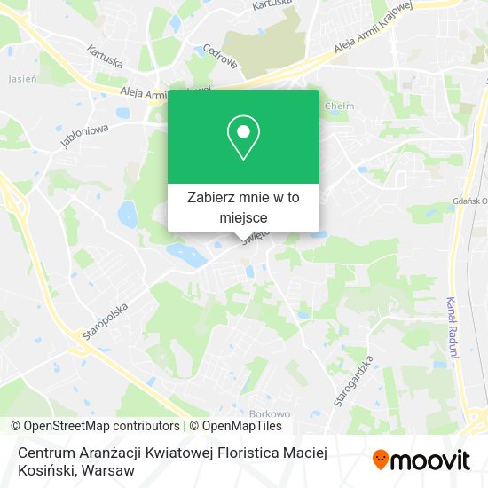 Mapa Centrum Aranżacji Kwiatowej Floristica Maciej Kosiński