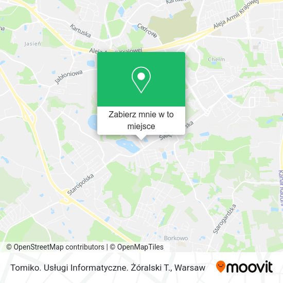 Mapa Tomiko. Usługi Informatyczne. Żóralski T.