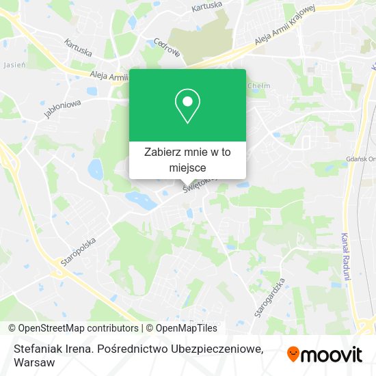 Mapa Stefaniak Irena. Pośrednictwo Ubezpieczeniowe