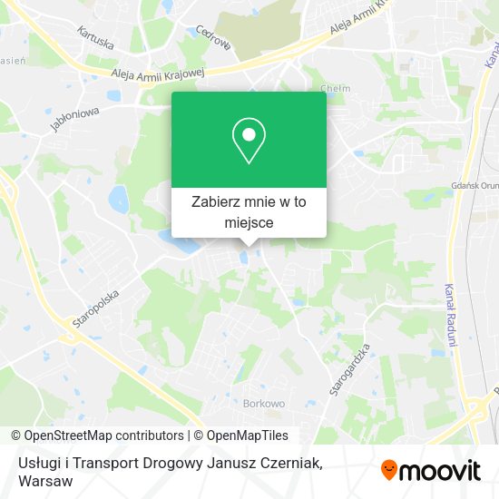 Mapa Usługi i Transport Drogowy Janusz Czerniak