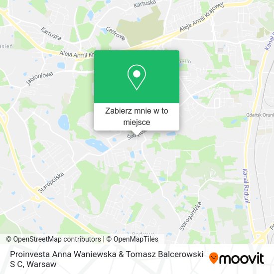 Mapa Proinvesta Anna Waniewska & Tomasz Balcerowski S C