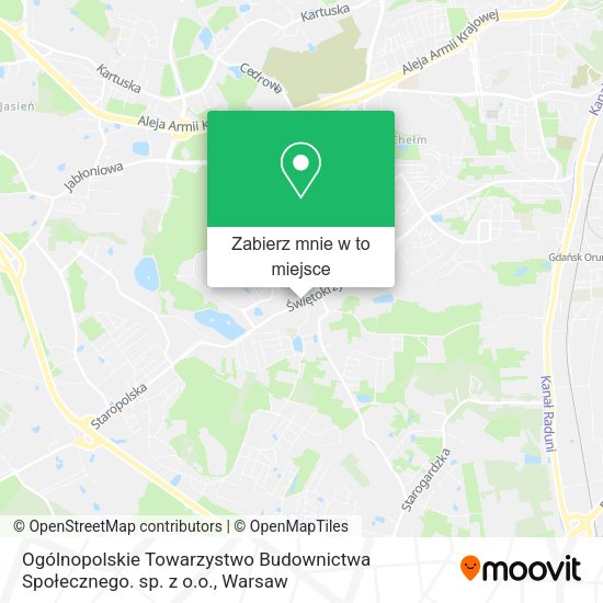 Mapa Ogólnopolskie Towarzystwo Budownictwa Społecznego. sp. z o.o.