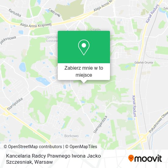 Mapa Kancelaria Radcy Prawnego Iwona Jacko Szczesniak